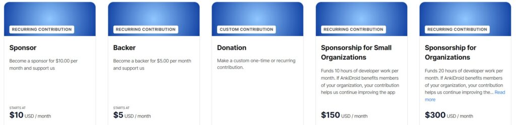 Anki donation program
