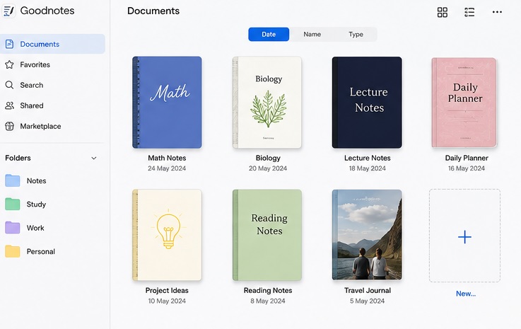 Goodnotes working dashboard