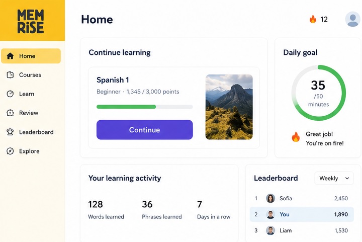 memrise working screenshot